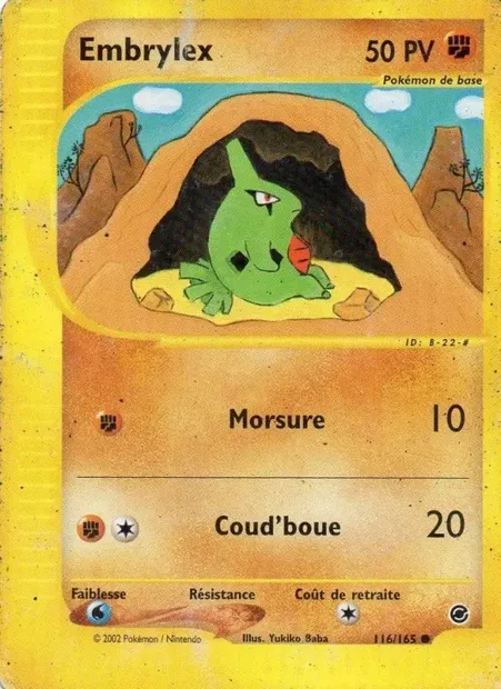 Embrylex, carte Pokémon EX 116 — extension Expedition