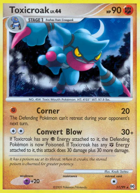 Toxicroak, Pokémon card AR 11 — Arceus set