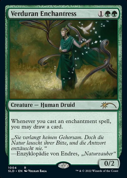 Enchanteresse verduralde, carte Magic SLD 1004 — extension Secret Lair Drop