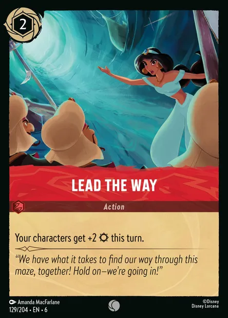 Lead the Way, Disney Lorcana card CH6-129 — Azurite Sea set