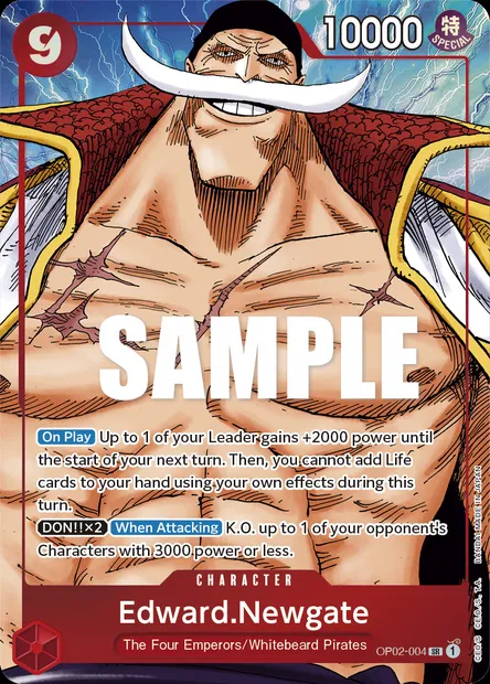 Edward.Newgate, One Piece card OP02-004 — PARAMOUNT WAR set