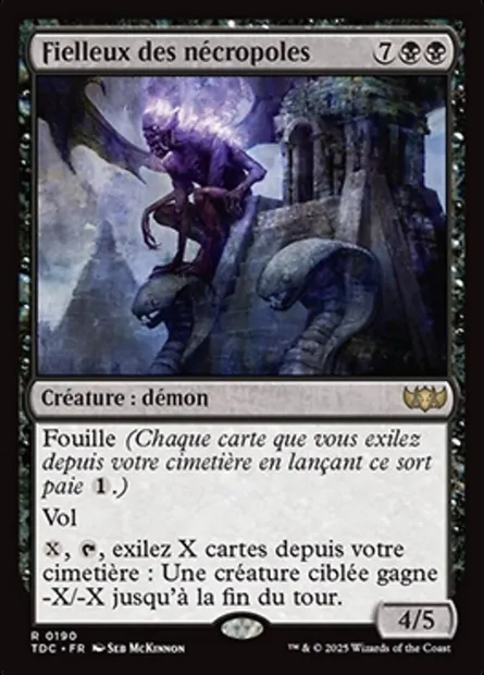 Fielleux des nécropoles, carte Magic TDC 190 — extension Tarkir: Dragonstorm Commander