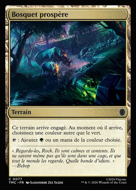 Bosquet prospère, carte Magic TMC 77 — extension Teenage Mutant Ninja Turtles Eternal