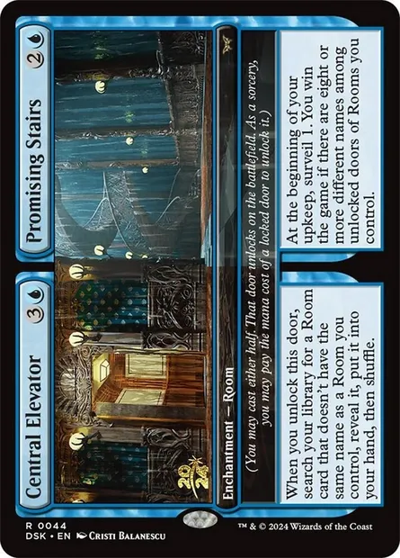 Central Elevator // Promising Stairs, Magic card PDSK 44s — Duskmourn: House of Horror Promos set