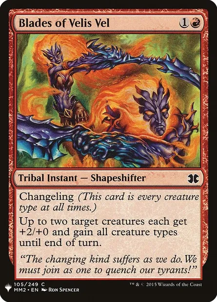 Blades of Velis Vel, Magic card PLST MM2-105 — The List set