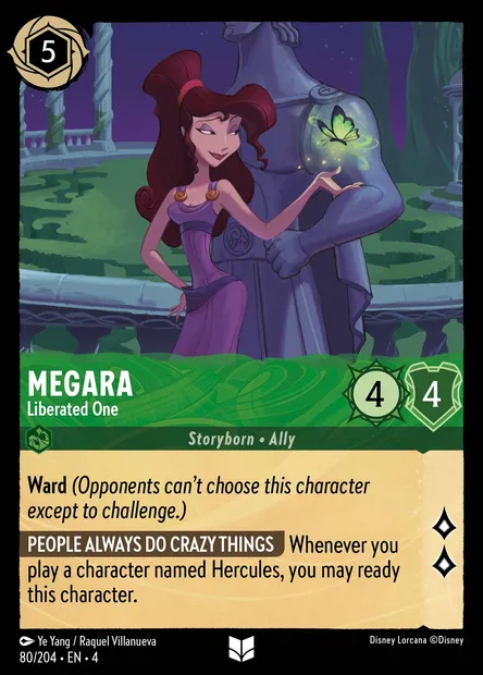 Megara - Liberated One, Disney Lorcana card CH4-080 — Ursula's Return set