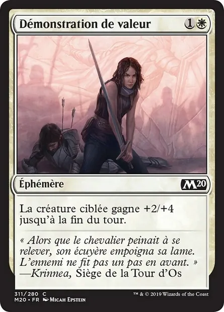 Démonstration de valeur, carte Magic M20 311 — extension Core Set 2020