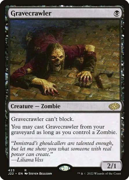 Gravecrawler, Magic card J22 423 — Jumpstart 2022 set