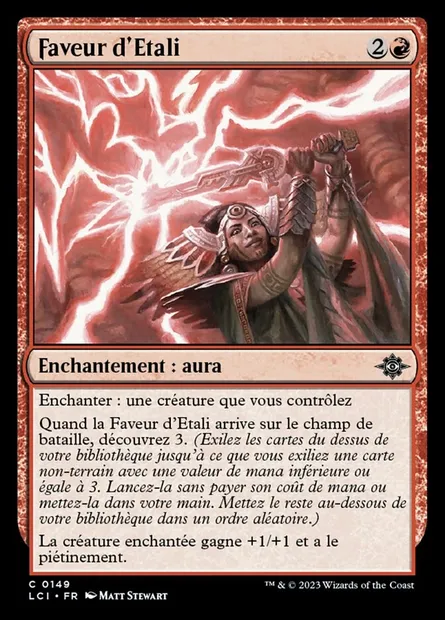 Faveur d'Etali, carte Magic LCI 149 — extension The Lost Caverns of Ixalan