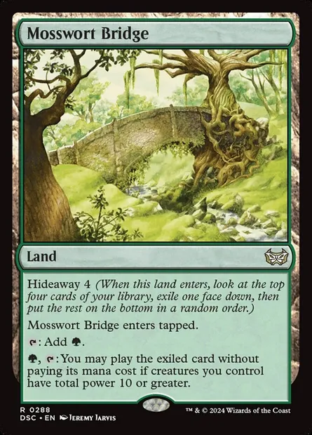Mosswort Bridge, Magic card DSC 288 — Duskmourn: House of Horror Commander set