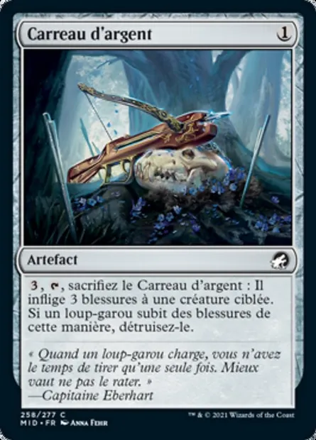 Carreau d'argent, carte Magic MID 258 — extension Innistrad : chasse de minuit