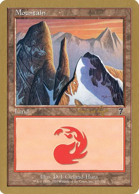 Mountain, Magic card WC01 tvdl337 — World Championship Decks 2001 set