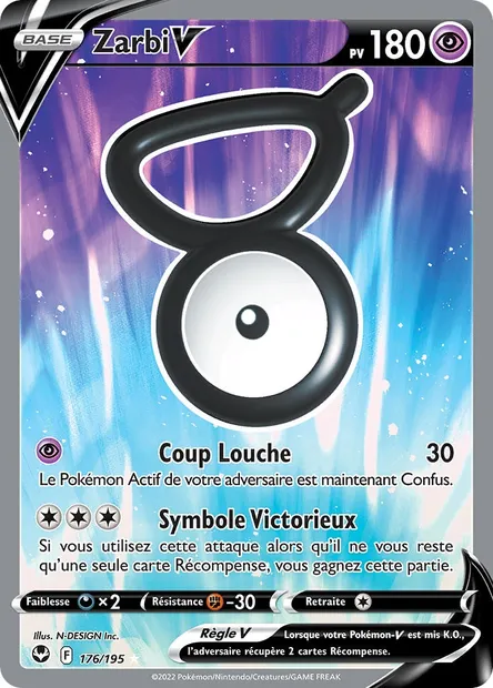 Zarbi V, carte Pokémon SIT 176 — extension Tempête Argentée