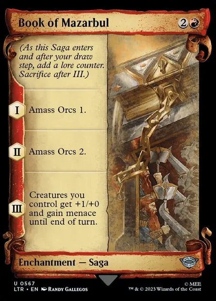 Livre de Mazarbul, carte Magic LTR 567 — extension Le Seigneur des Anneaux : chroniques de la Terre du Milieu