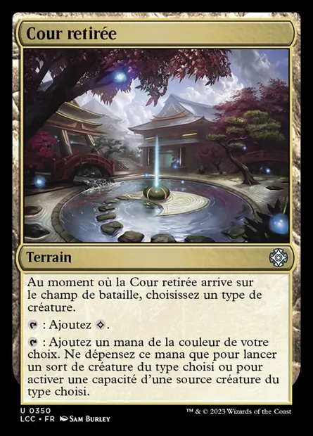 Cour retirée, carte Magic LCC 350 — extension The Lost Caverns of Ixalan Commander