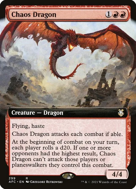 Chaos Dragon, Magic card AFC 299 — Forgotten Realms Commander set