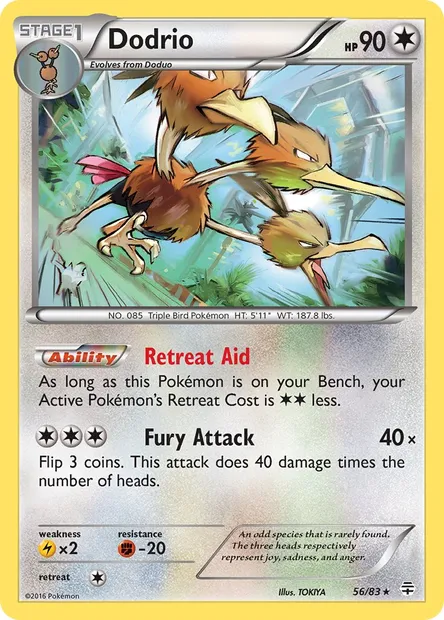 Dodrio, Pokémon card GEN 56 — Generations set