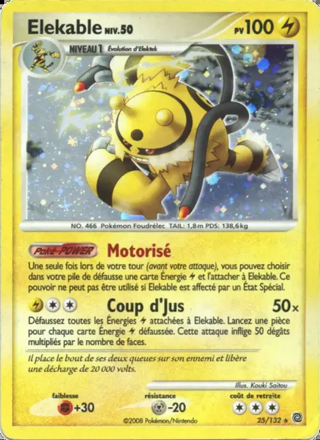 Élekable, carte Pokémon SW 25 — extension Merveilles Secrètes