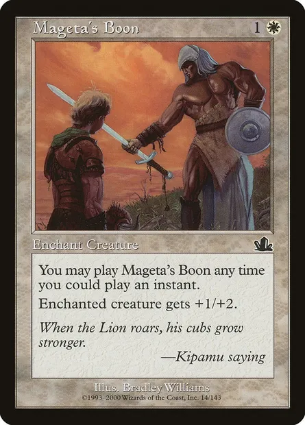 Mageta's Boon, Magic card PCY 14 — Prophecy set
