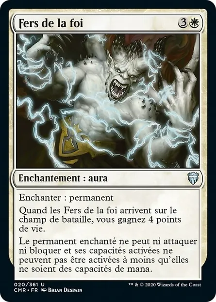 Fers de la foi, carte Magic CMR 20 — extension Commander Legends