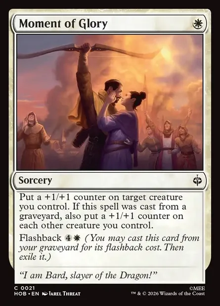 Moment of Glory, Magic card HOB 21 — The Hobbit set