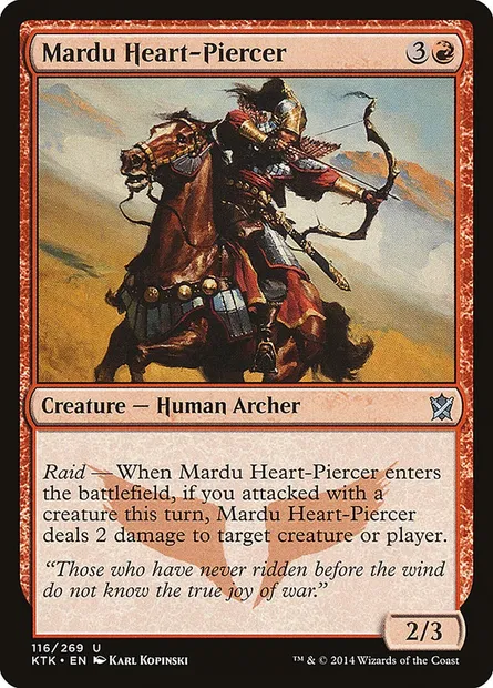 Mardu Heart-Piercer, Magic card KTK 116 — Khans of Tarkir set