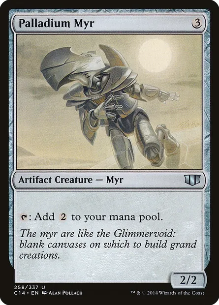 Palladium Myr, Magic card C14 258 — Commander 2014 set