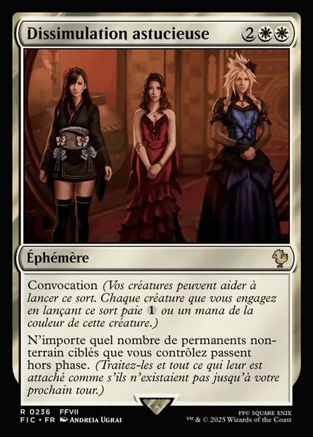 Dissimulation astucieuse, carte Magic FIC 236 — extension Final Fantasy Commander