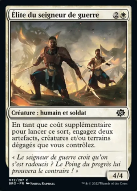 Élite du seigneur de guerre, carte Magic BRO 32 — extension La Guerre Fratricide