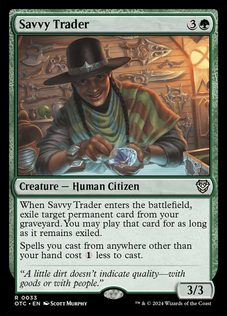 Savvy Trader, Magic card OTC 33 — Outlaws of Thunder Junction Commander set