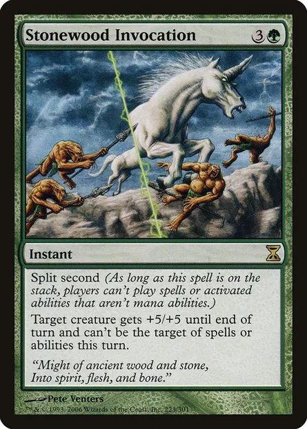 Invocation de pierrebois, carte Magic TSP 223 — extension Spirale Temporelle