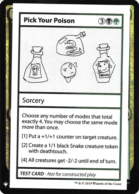 Pick Your Poison, Magic card CMB1 97 — Mystery Booster Playtest Cards 2019 set