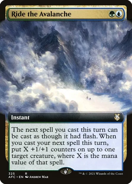 Ride the Avalanche, Magic card AFC 325 — Forgotten Realms Commander set