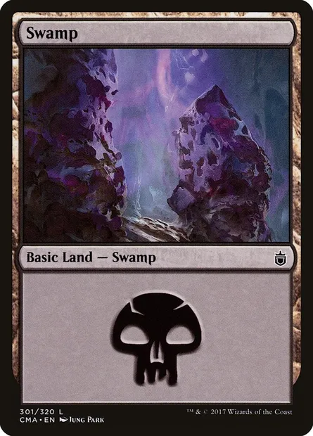 Swamp, Magic card CMA 301 — Commander Anthology set