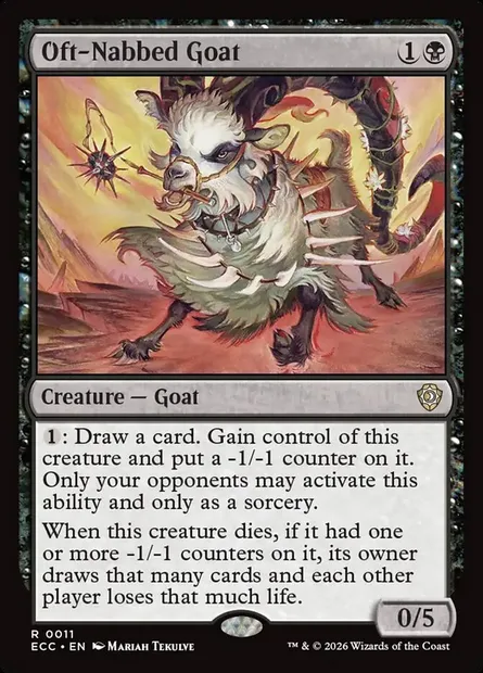 Oft-Nabbed Goat, Magic card ECC 11 — Lorwyn Eclipsed Commander set