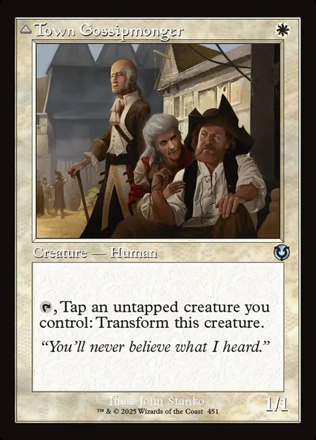 Town Gossipmonger // Incited Rabble, Magic card INR 451 — Innistrad Remastered set