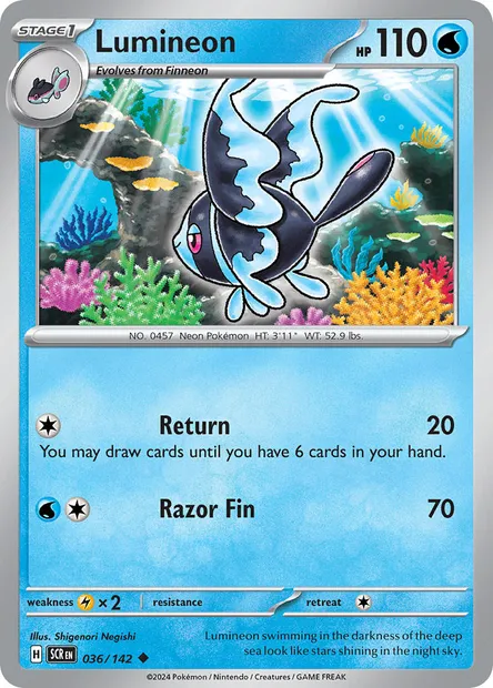 Lumineon, Pokémon card SCR 036 — Stellar Crown set