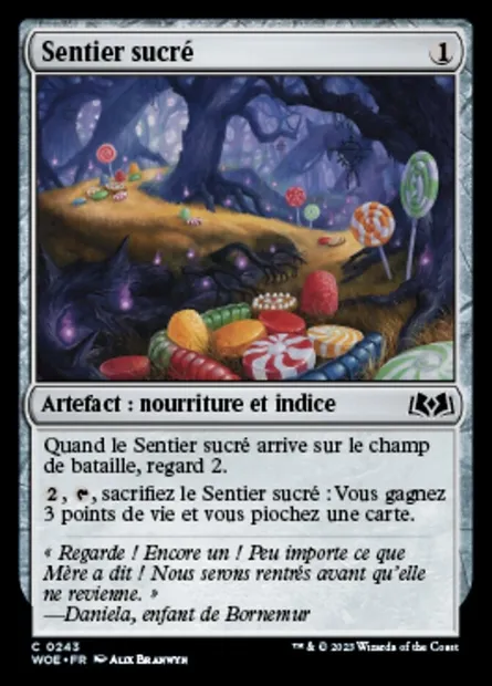 Sentier sucré, carte Magic WOE 243 — extension Wilds of Eldraine