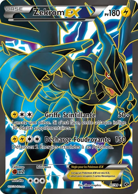 Zekrom-EX, carte Pokémon NXD 97 — extension Destinées Futures