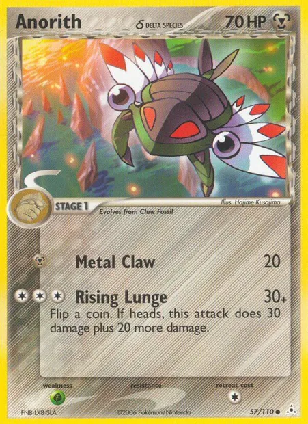 Anorith δ, Pokémon card HP 57 — Holon Phantoms set