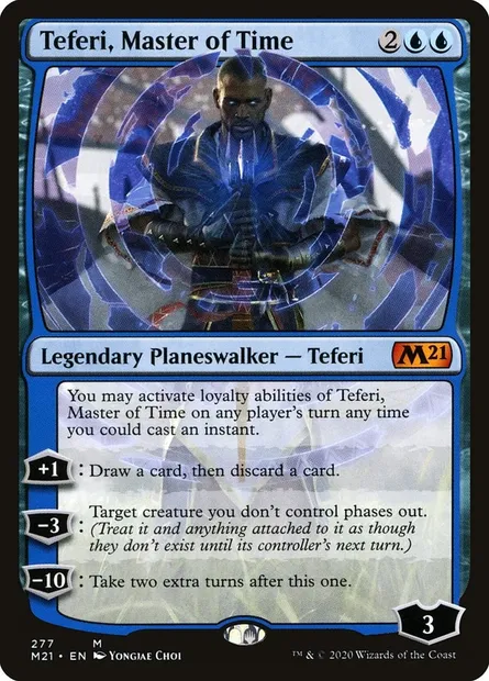 Teferi, Master of Time, Magic card M21 277 — Core Set 2021 set