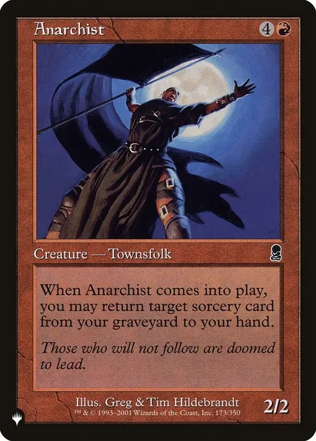 Anarchist, Magic card PLST ODY-173 — The List set