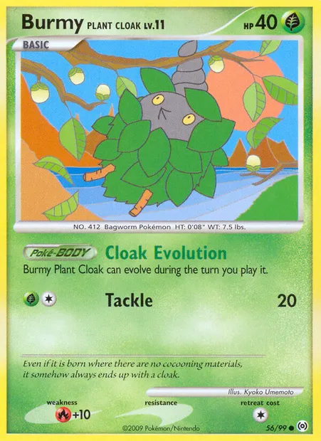 Burmy Plant Cloak, carte Pokémon AR 56 — extension Arceus