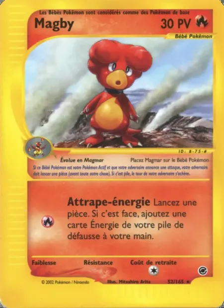 Magby, carte Pokémon EX 52 — extension Expedition