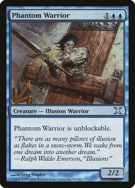Phantom Warrior, Magic card 10E 96 — Tenth Edition set