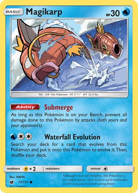 Magikarp, Pokémon card CIN 17 — Crimson Invasion set