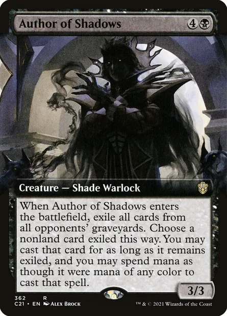Author of Shadows, Magic card C21 362 — Commander 2021 set