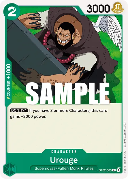 Urouge, One Piece card ST02-003 — Worst Generation set
