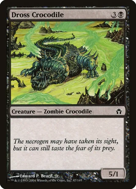 Dross Crocodile, Magic card 5DN 47 — Fifth Dawn set