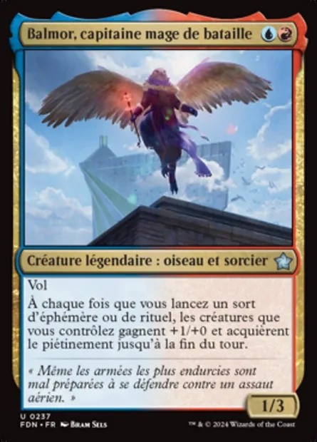 Balmor, capitaine mage de bataille, carte Magic FDN 237 — extension Foundations